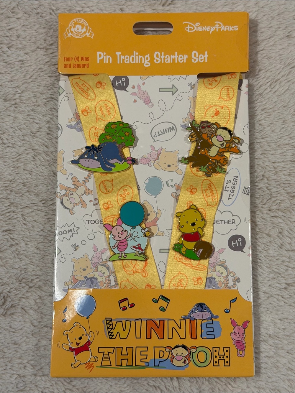NWT disney winnie the pooh pin trading starter set